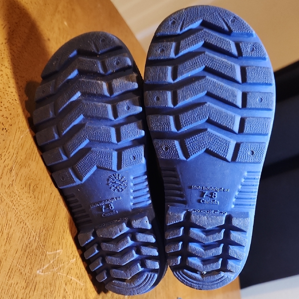 Kids Blue Rain Boots Size 7-8 - Picture 2 of 5